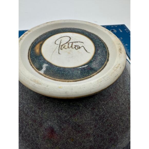 Patton Pottery Seattle artist 8.5“ bowl Matthew Studio Hand Thrown Freeform PNW - Picture 2 of 16
